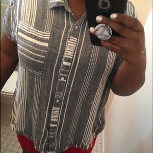 Vintage stripped button up shirt